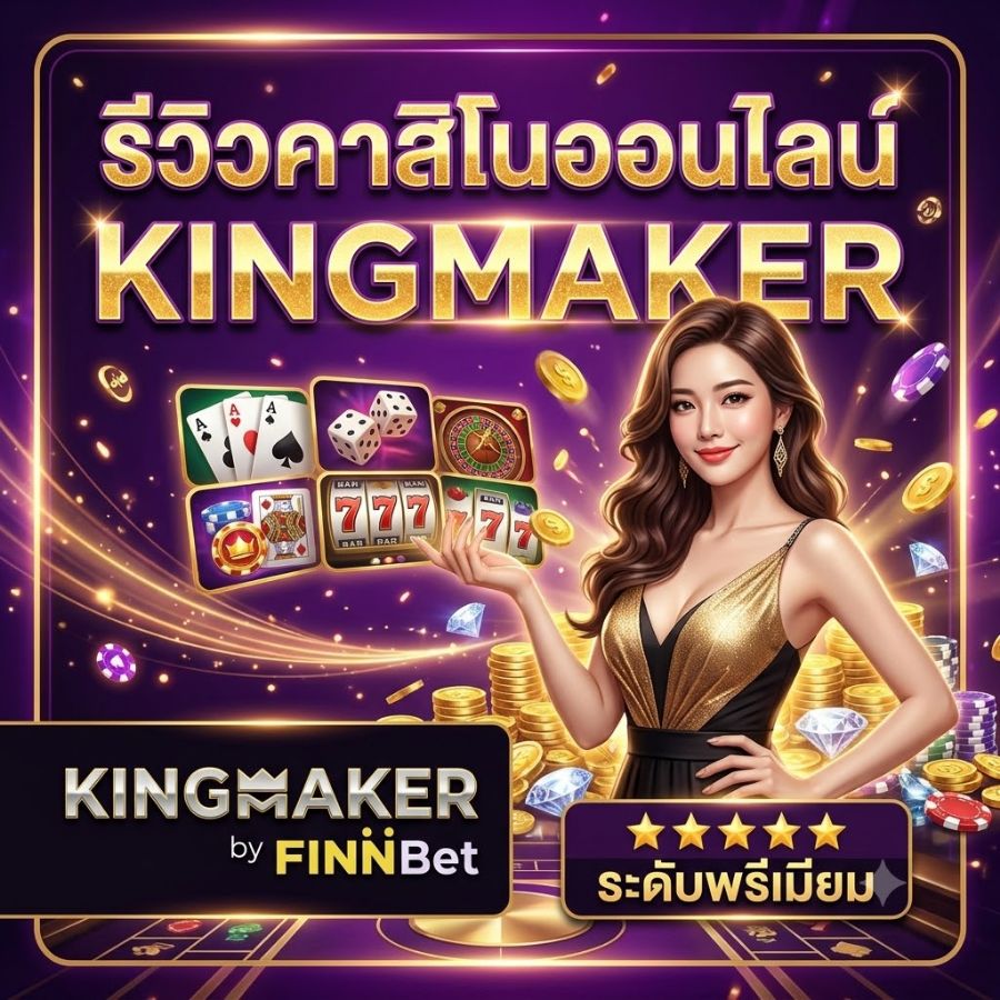 รีวิวคาสิโนออนไลน์ KINGMAKER ผู้พัฒนาเกมคาสิโนและสล็อตยอดนิยมระดับสากล
